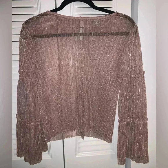 Love Letter Collection Women’s Small Sheer Shiny Top - Picture 1 of 3